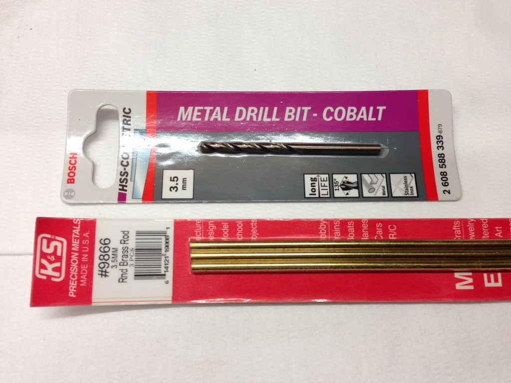 Drill bit and brass rod that I use